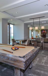 Rooftop Lounge with Billiards in the Atlantic House Luxury Apartments in Midtown Atlanta