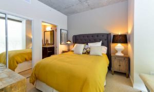 Luxurious Bedroom of Atlantic House Apartment in Midtown Atlanta