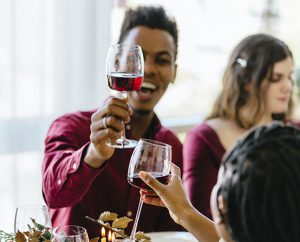 Residents Wine Toasting at Atlantic House Luxury High Rise Apartments in Midtown Atlanta